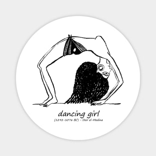 Dancing girl egyptian ostracon II Magnet